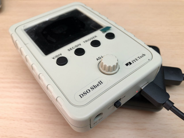 3000円のポケットオシロにLi-ionバッテリー組込