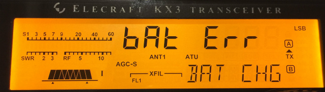 KX3 LCD Bat Err 