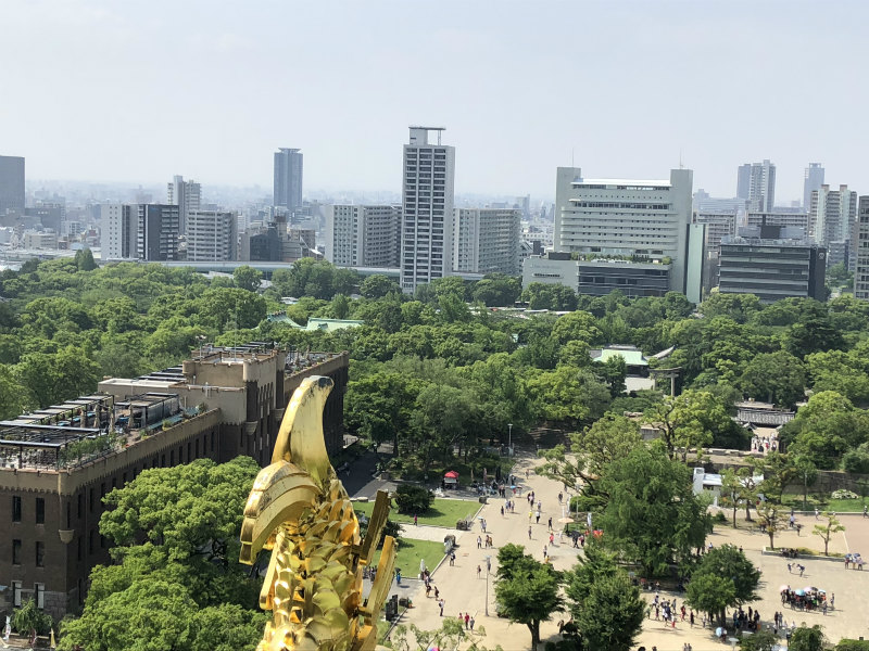 大阪城からみた市街