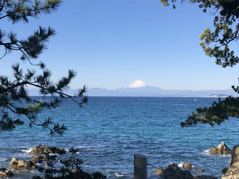 森戸神社からの富士山