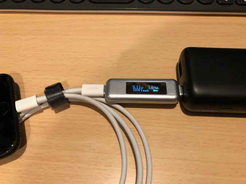 ANKER　PowerCore 10000 PDからiPhone8への充電