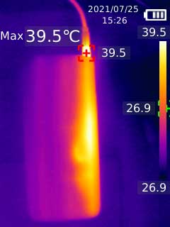 USB type-C PD バッテリー熱画像