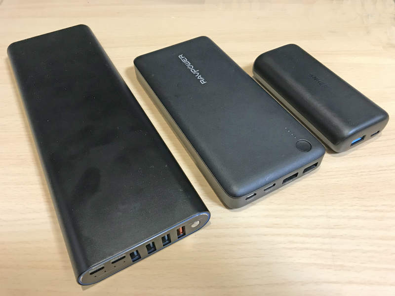 USB type-C PD 対応バッテリー